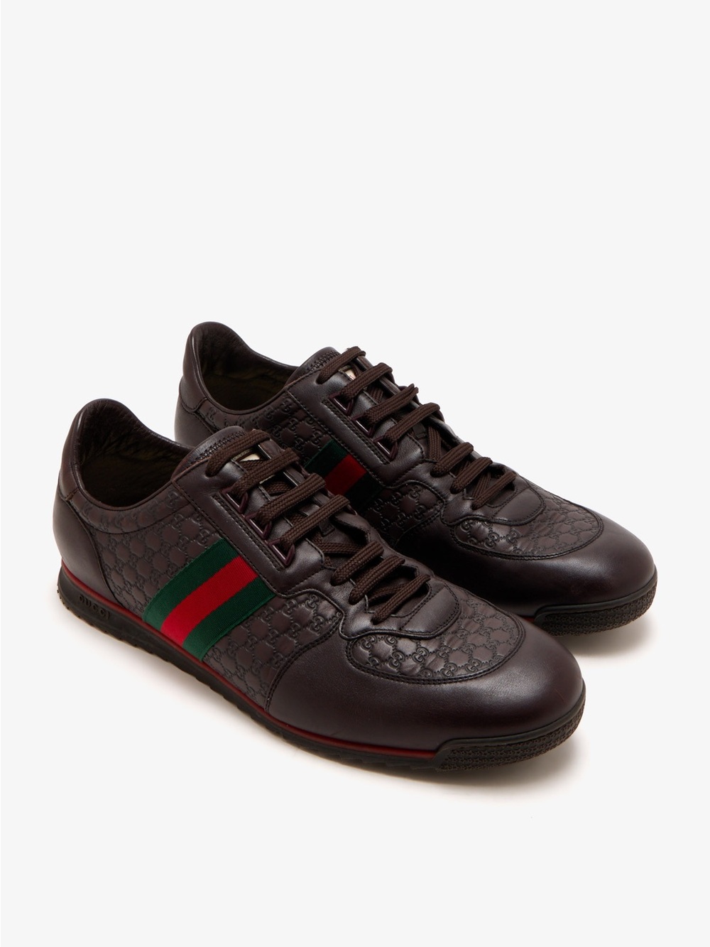 Gucci Men’s Brown Leather Sneakers